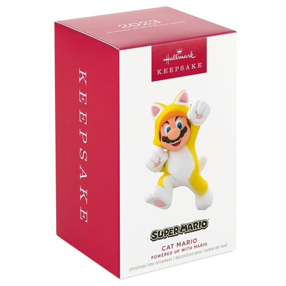 Nintendo Super Mario Powered Up With Mario Cat Ornament