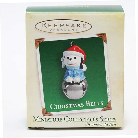 Hallmark Keepsake Miniature Ornament Dog Christmas Bell 11th in Series
