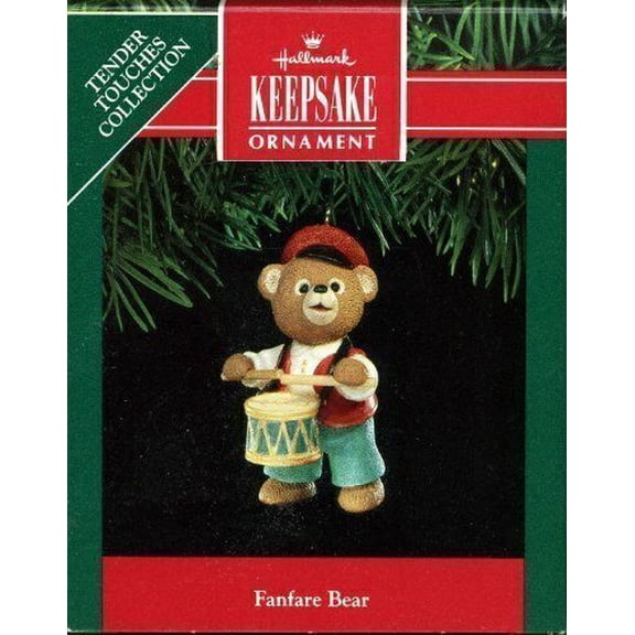 Hallmark Keepsake Ornament Tender Touches Collection Fanfare Bear 1991