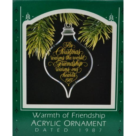 Hallmark Keepsake Ornament Warmth of Friendship Acrylic 1987 QX3759
