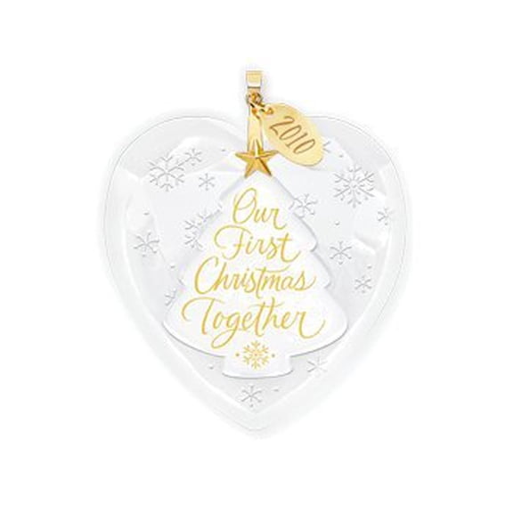 Hallmark Keepsake Our First Christmas Together 2010 Ornament Glass/Metal Decor