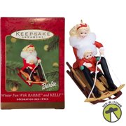 Hallmark Keepsake Winter Fun with Barbie and Kelly Ornament 2000