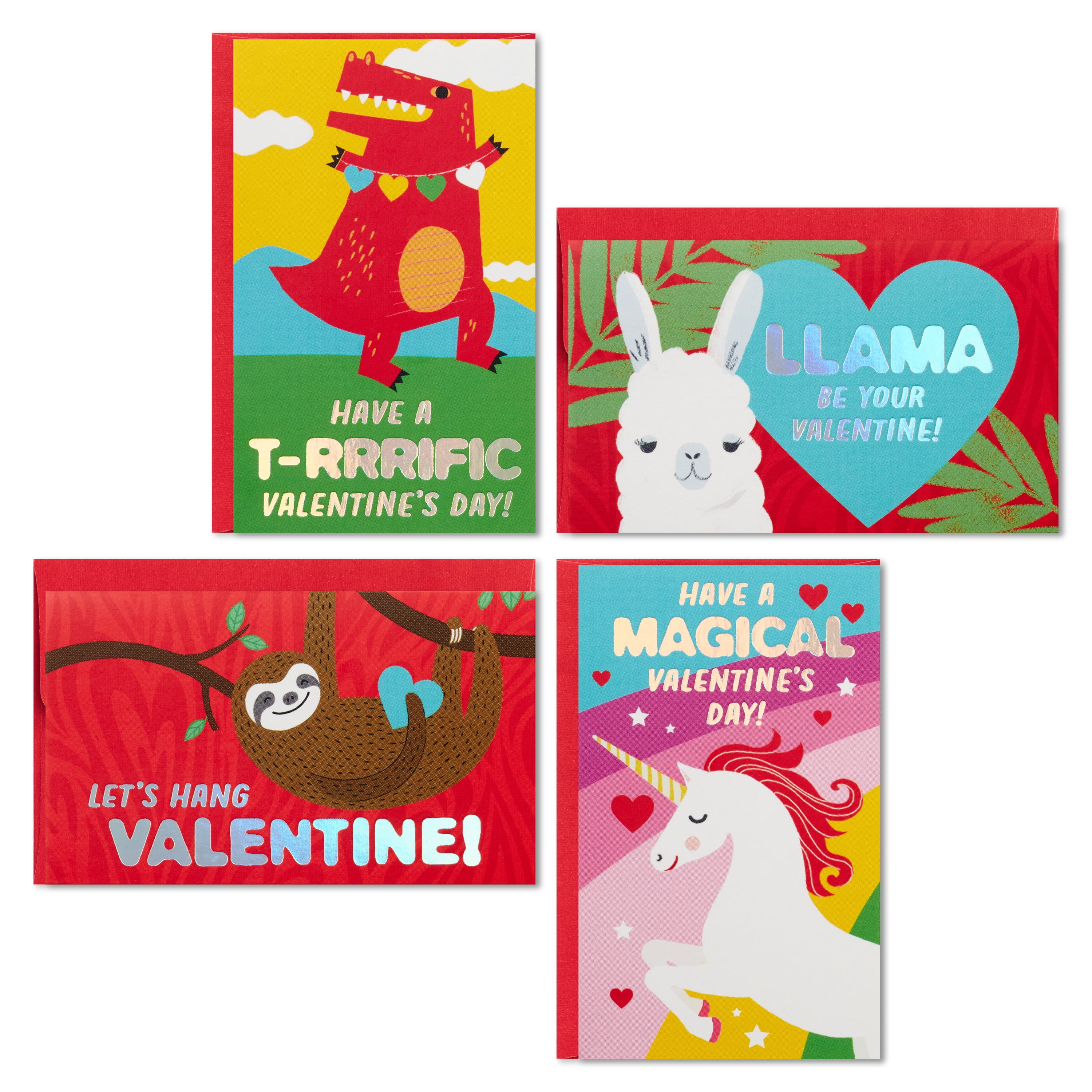 36 Pack Vintage Valentines Day Card with Envelopes for Kids Mini