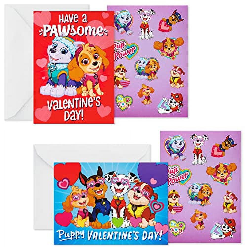 paw patrol valentines day tags