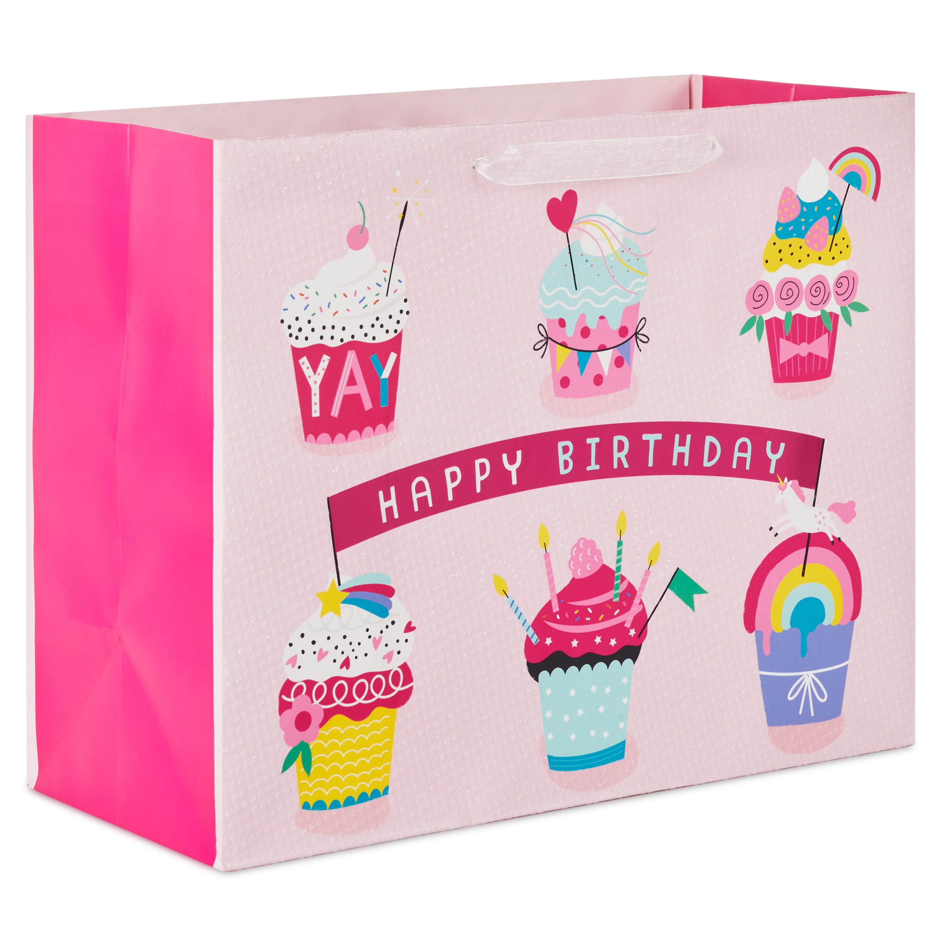Hallmark Large Horizontal Birthday Gift Bag (Colorful Cupcakes)