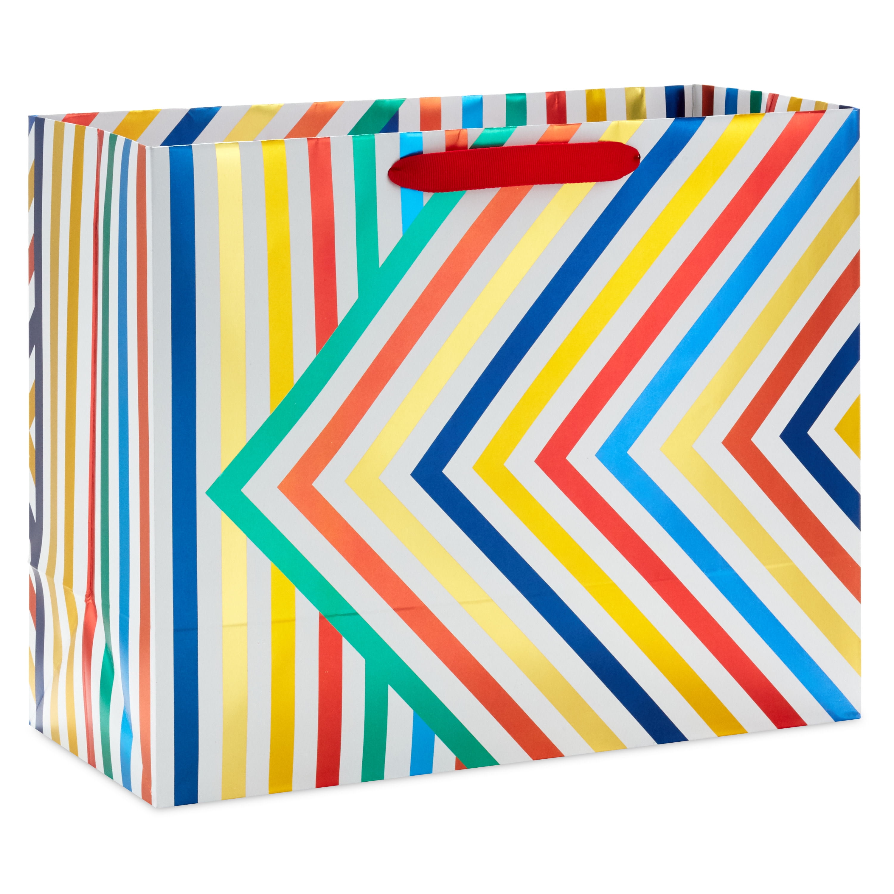 Hallmark Large Horizontal Gift Bag (Multicolor Lines)