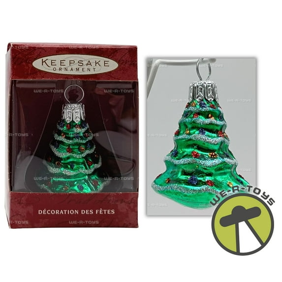 Lil Christmas Tree Hand-Blown Glass Hallmark Keepsake Ornament 2000 New QBG4361
