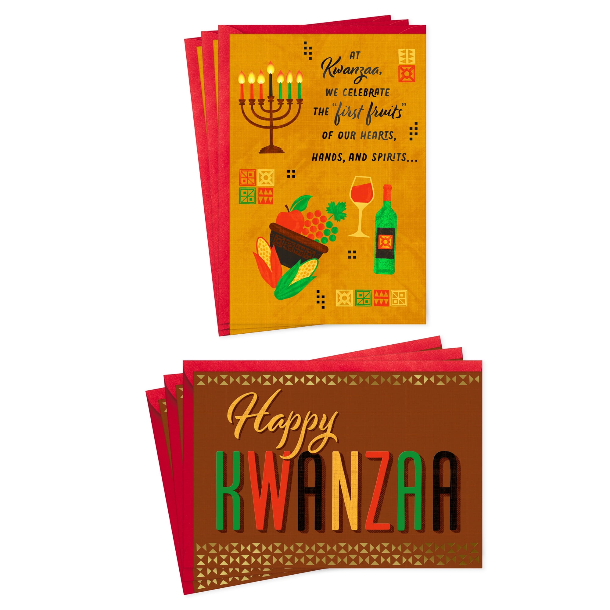 Hallmark Mahogany Assorted Kwanzaa Cards (A Time of Reflection and Gratefulness), Pack of 6