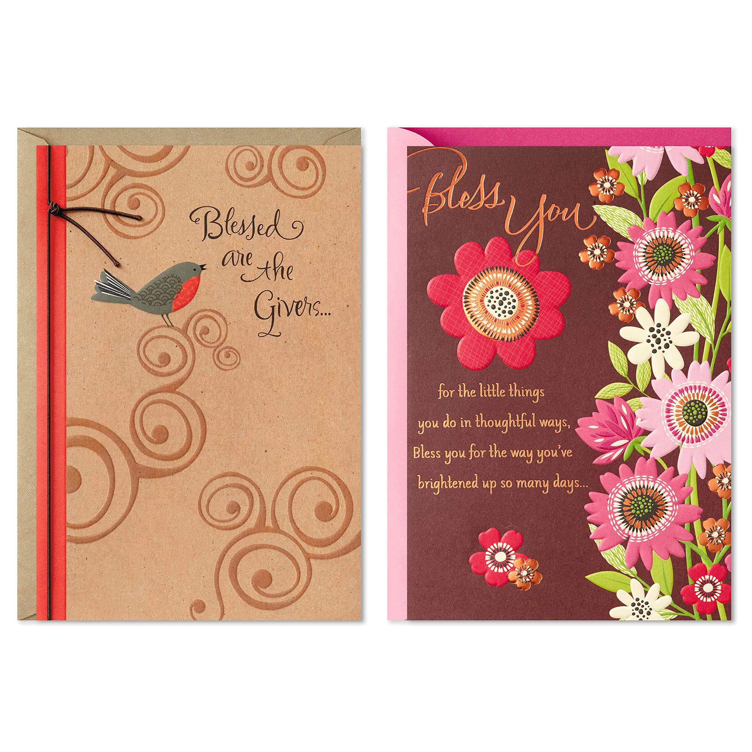 Hallmark Mahogany Religious Thank You Cards, Pack of 2 (Blessed) for