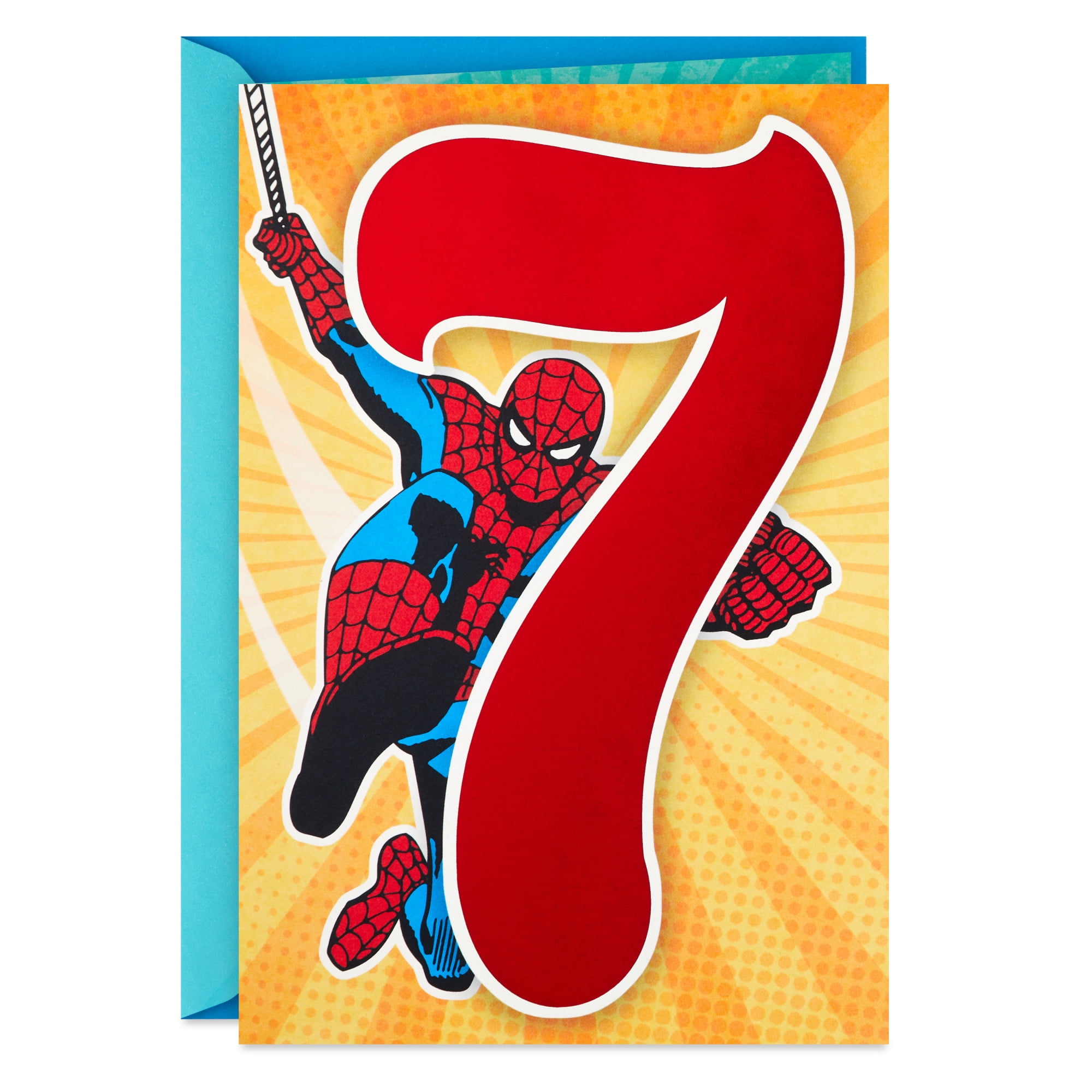 Hallmark Marvel Spider-Man Pop-Up 7th Birthday Card (Awesome As You)