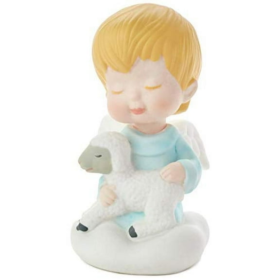 Hallmark Mary's Angels Safe & Snug Lamb Figurine Blue