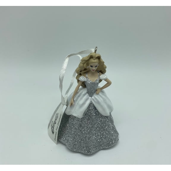 Hallmark Mattel Holiday White Barbie Christmas Ornament New with Tag