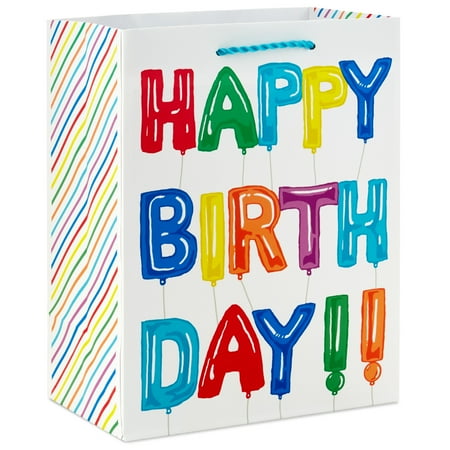 Hallmark Medium Birthday Gift Bag (Colorful Letter Balloons)