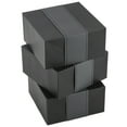 Hallmark Medium Black Christmas Black Paper Gift Boxes, with Wrap Bands