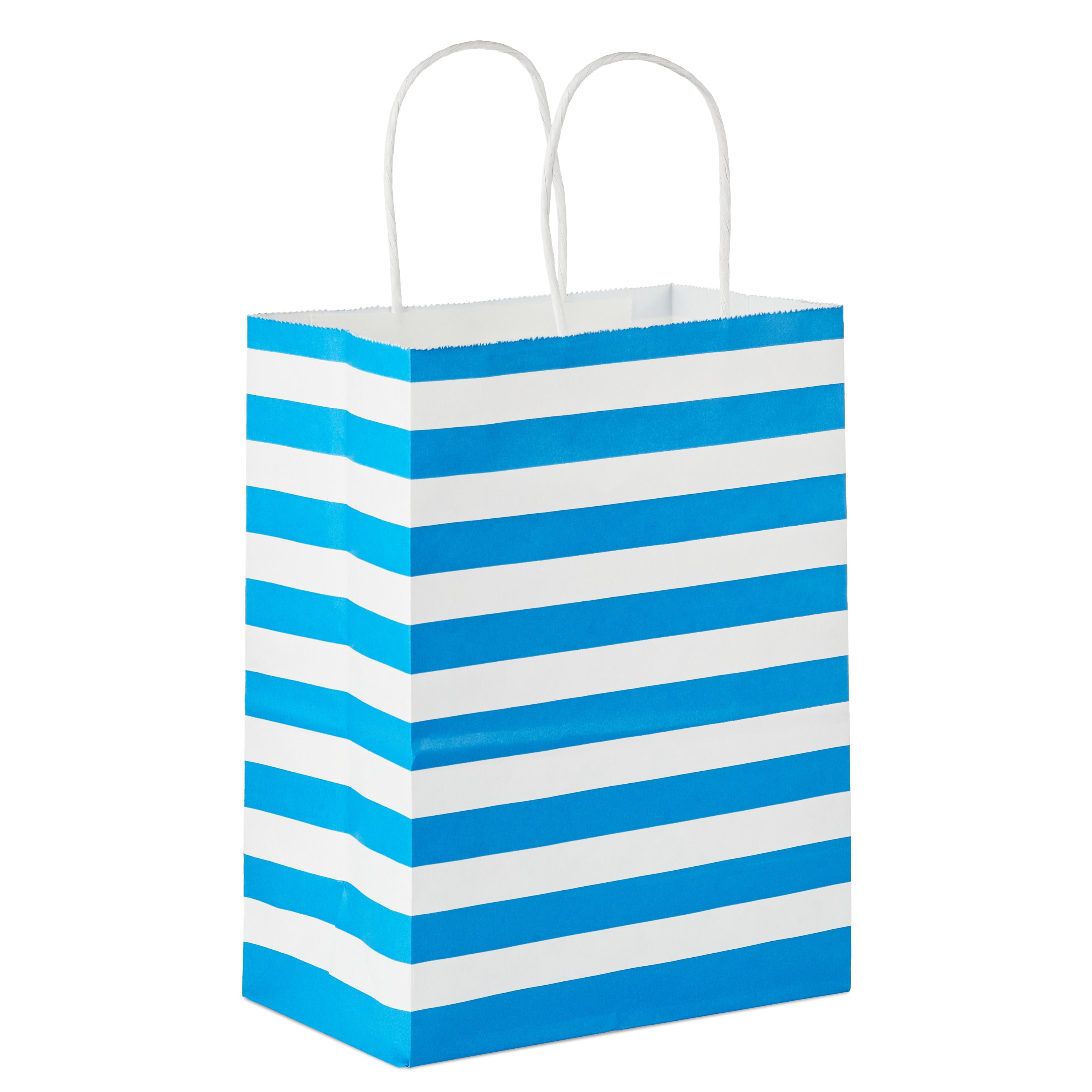 Hallmark Medium Gift Bag (Blue Stripes on White)