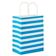 thumbnail image 1 of Hallmark Medium Gift Bag (Blue Stripes on White), 1 of 7