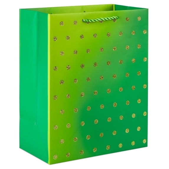 Hallmark Medium Gift Bag (Green Ombré With Glitter Dots)