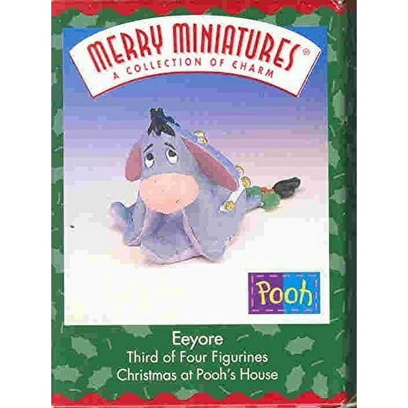 Hallmark Merry Miniatures Eeyore Christmas at Pooh's House Ornament 1999
