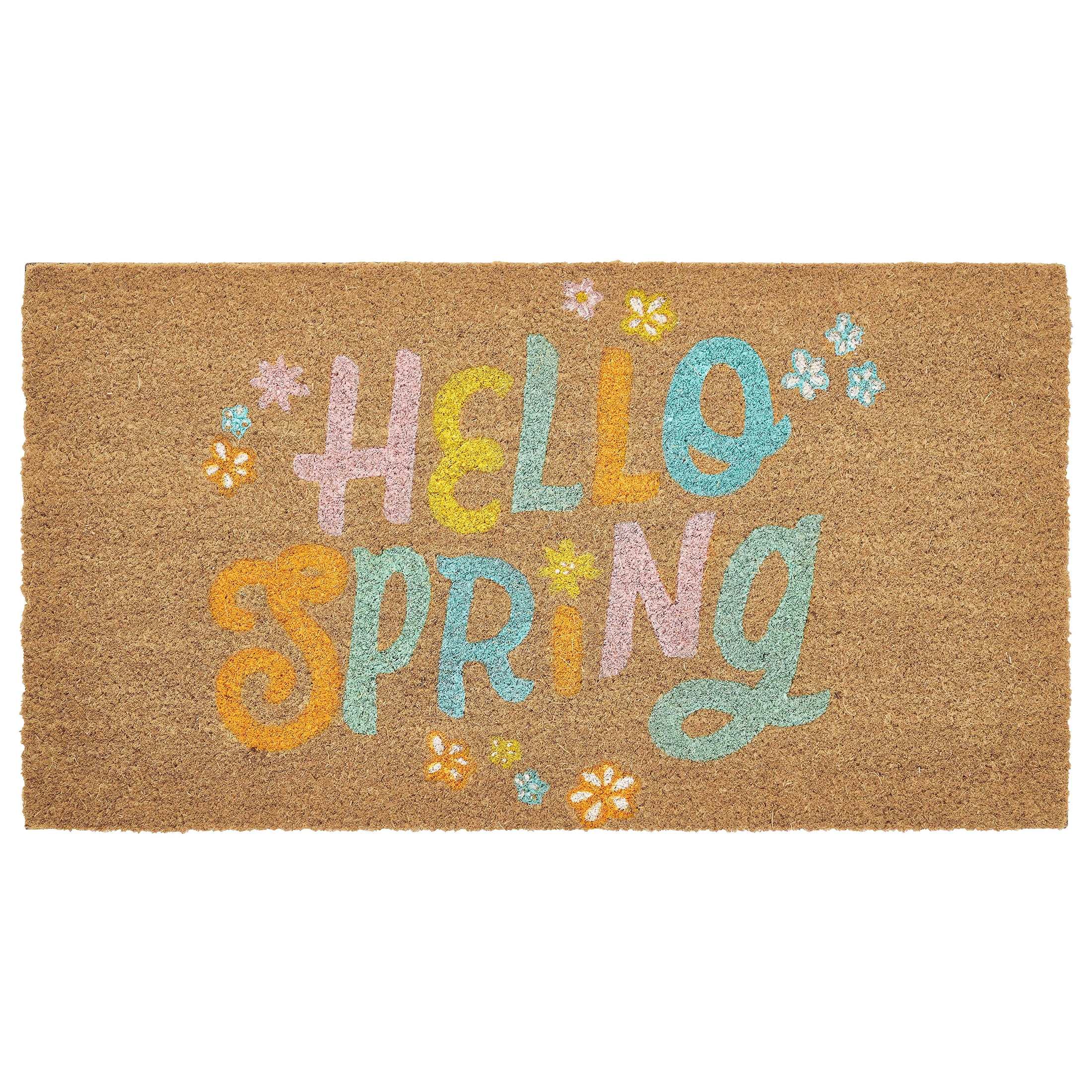 Hello Spring Outdoor Coir Doormat