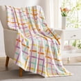thumbnail image 1 of Hallmark Multicolor Chromatic Grid 50" x 70" Plush Throw Blanket, 1 of 4