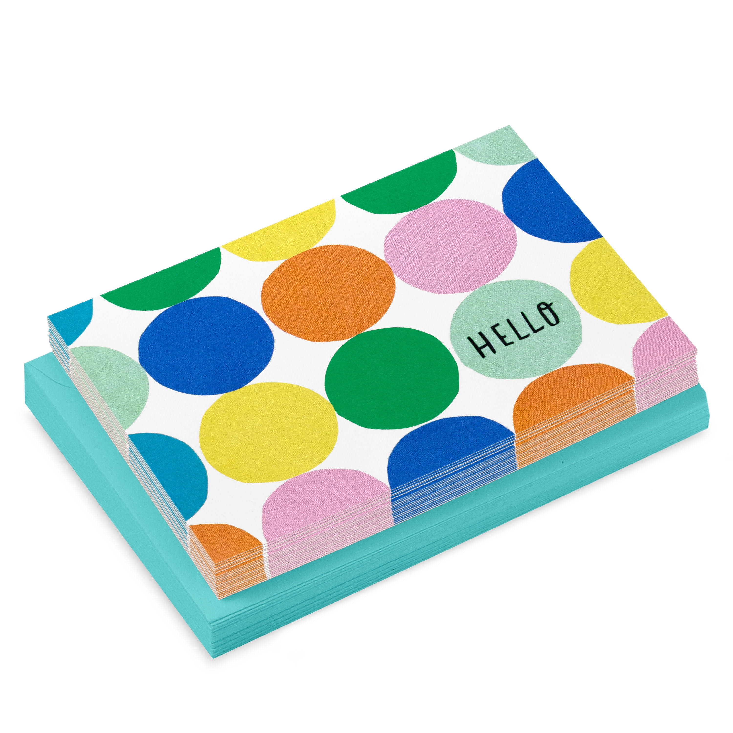 Hallmark Blank Thinking of You Notes (Colorful Circles), 20 Count