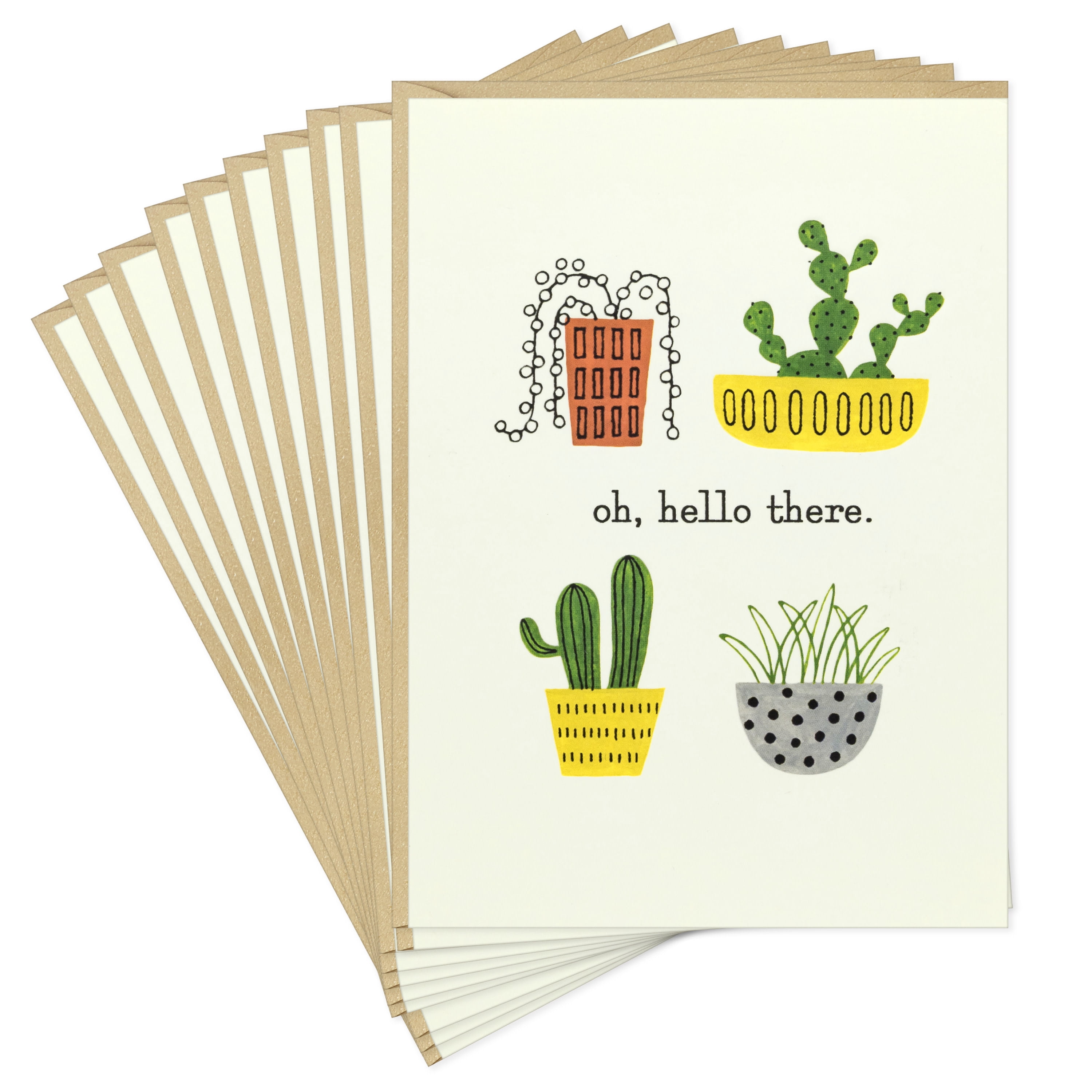 Hallmark Blank Thinking of You Notes (Potted Plants), Pack of 10