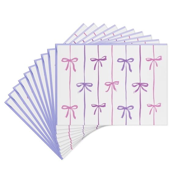 Hallmark Blank Notes (Rows of Bows), Pack of 10
