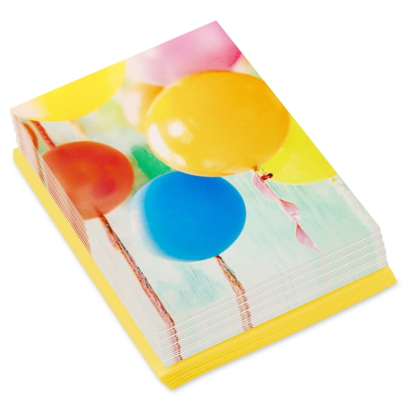 Hallmark Blank Notes (Floating Balloons), Pack of 20