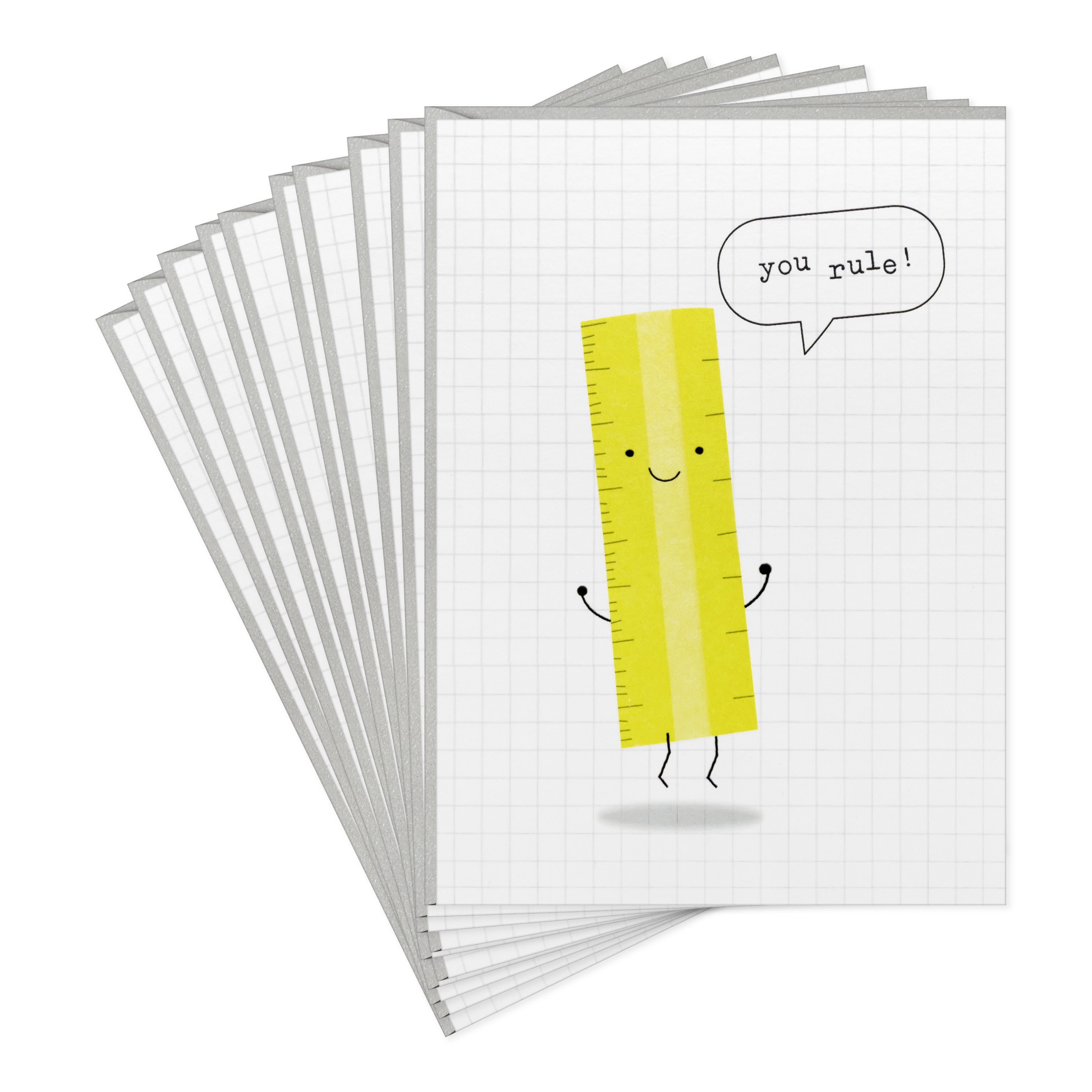 Hallmark Blank Notes (Happy Ruler), Pack of 10