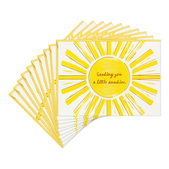 Hallmark Blank Notes (A Little Sunshine), Pack of 10