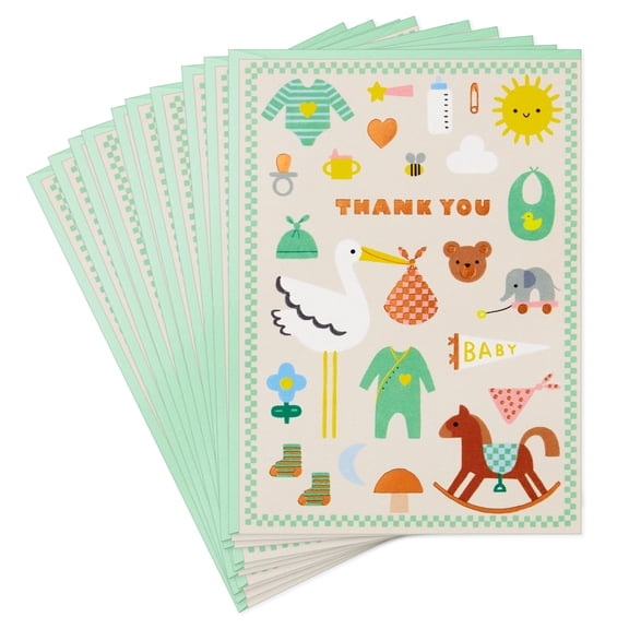 Hallmark Blank Thank You Notes (Sweet Baby Icons), Pack of 10