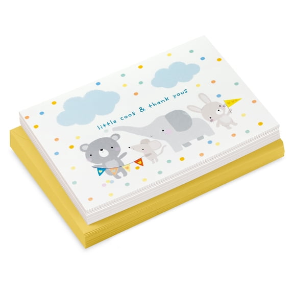 Hallmark Blank Thank You Notes (Baby Animals), Pack of 20