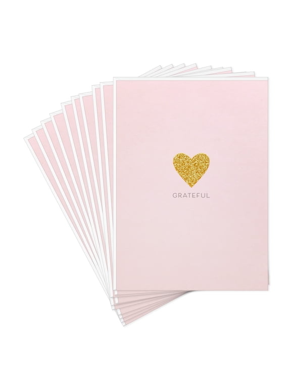 Blank Thank You Notes (Grateful Heart on Pink), 10 Count