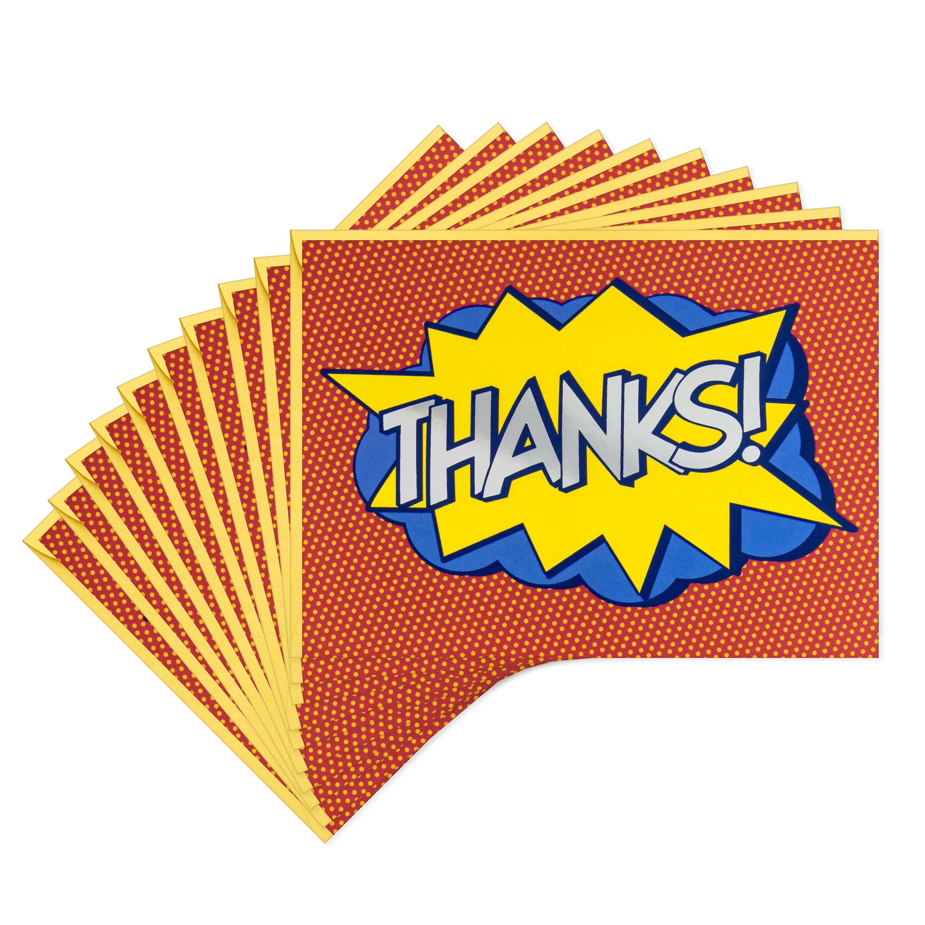 Hallmark Blank Thank You Notes (Comic Art), 10 Count