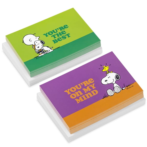 Hallmark Peanuts Blank Notes (You're the Best), Pack of 50