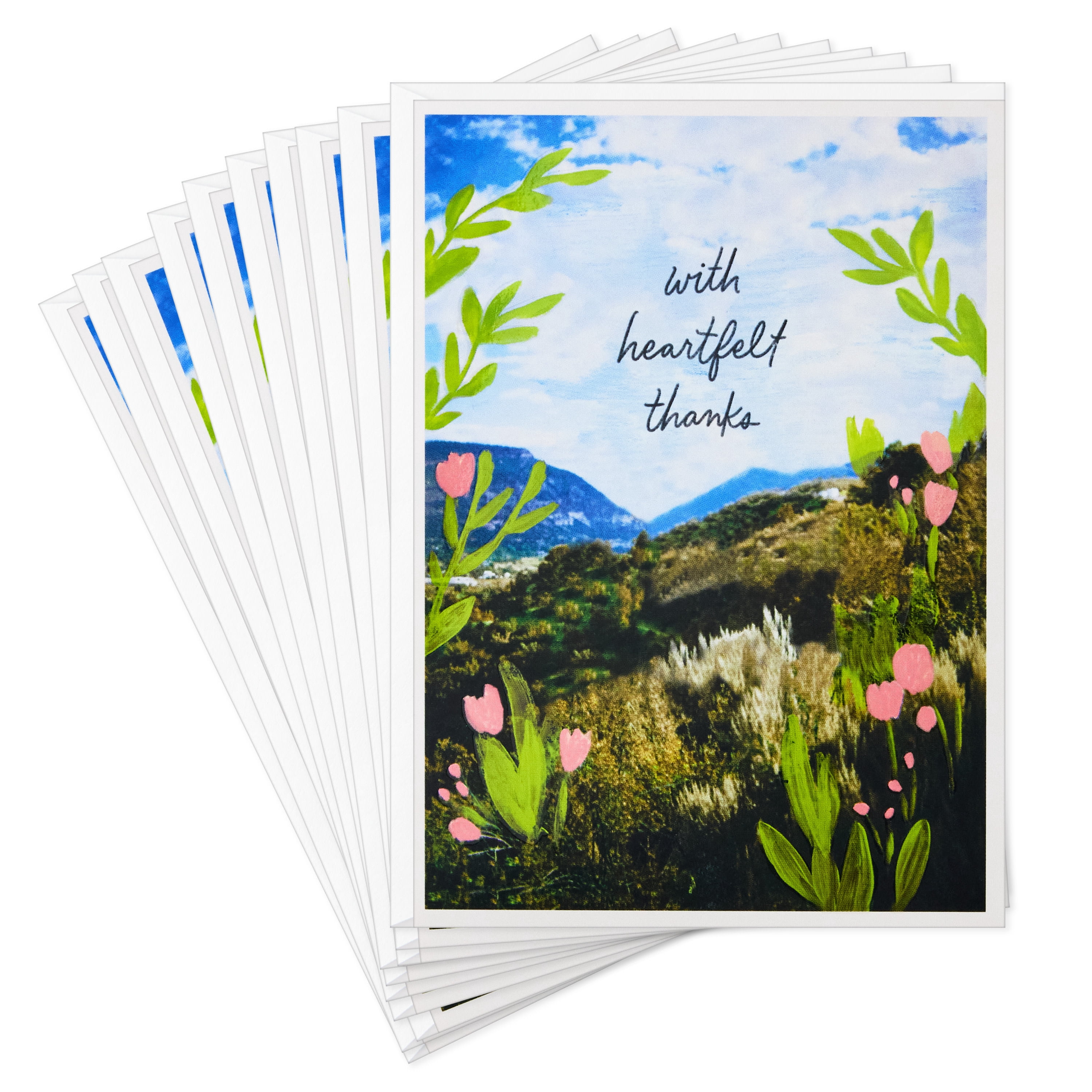 Hallmark Blank Thank You Notes (Mountain Landscape), Pack of 10