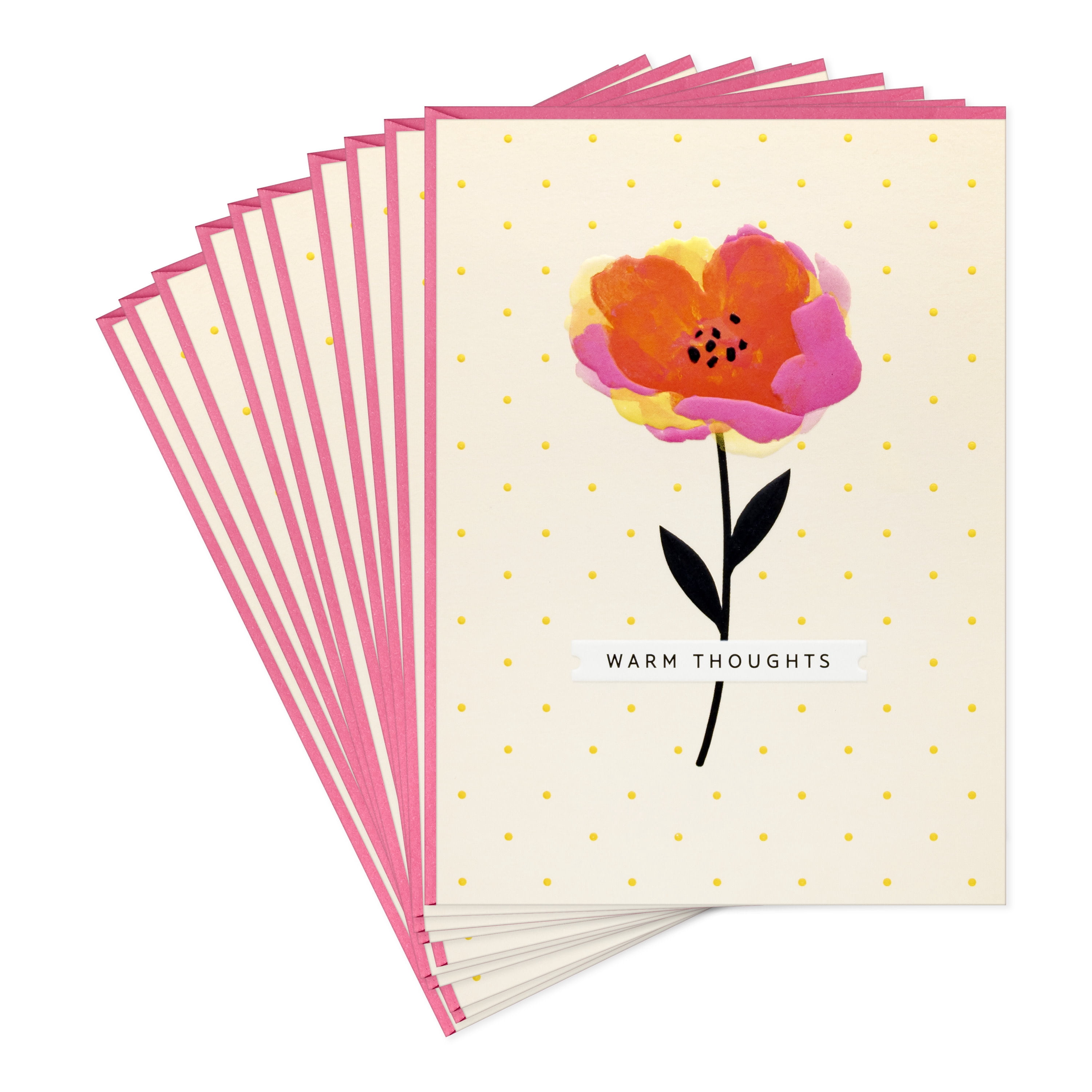 Hallmark Blank Notes (Warm Thoughts Floral), Pack of 10