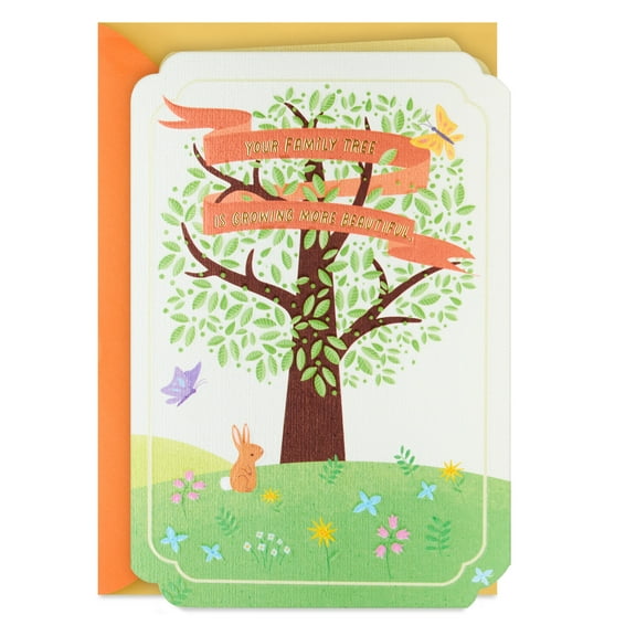 Hallmark New Baby Card (Family Tree Growing More Beautiful)