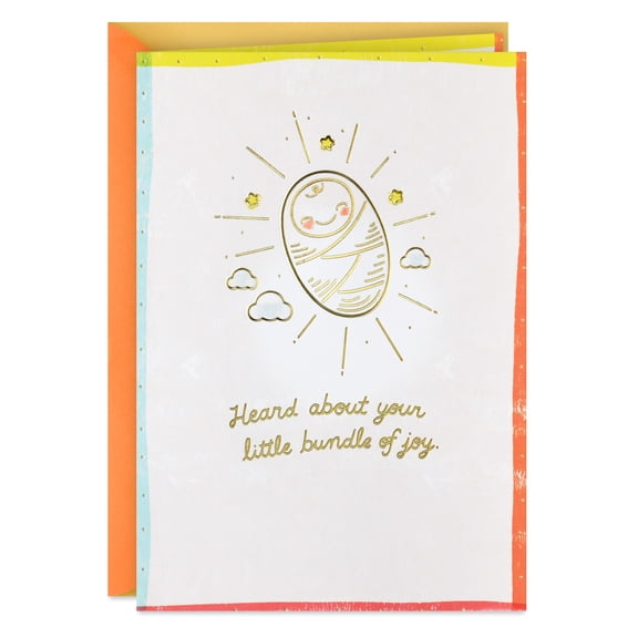 Hallmark New Baby Card (Little Bundle, Big Wishes)