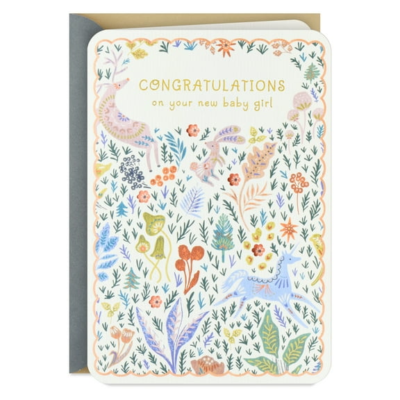 Hallmark New Baby Girl Card (Endless Wonder and Pure Joy)