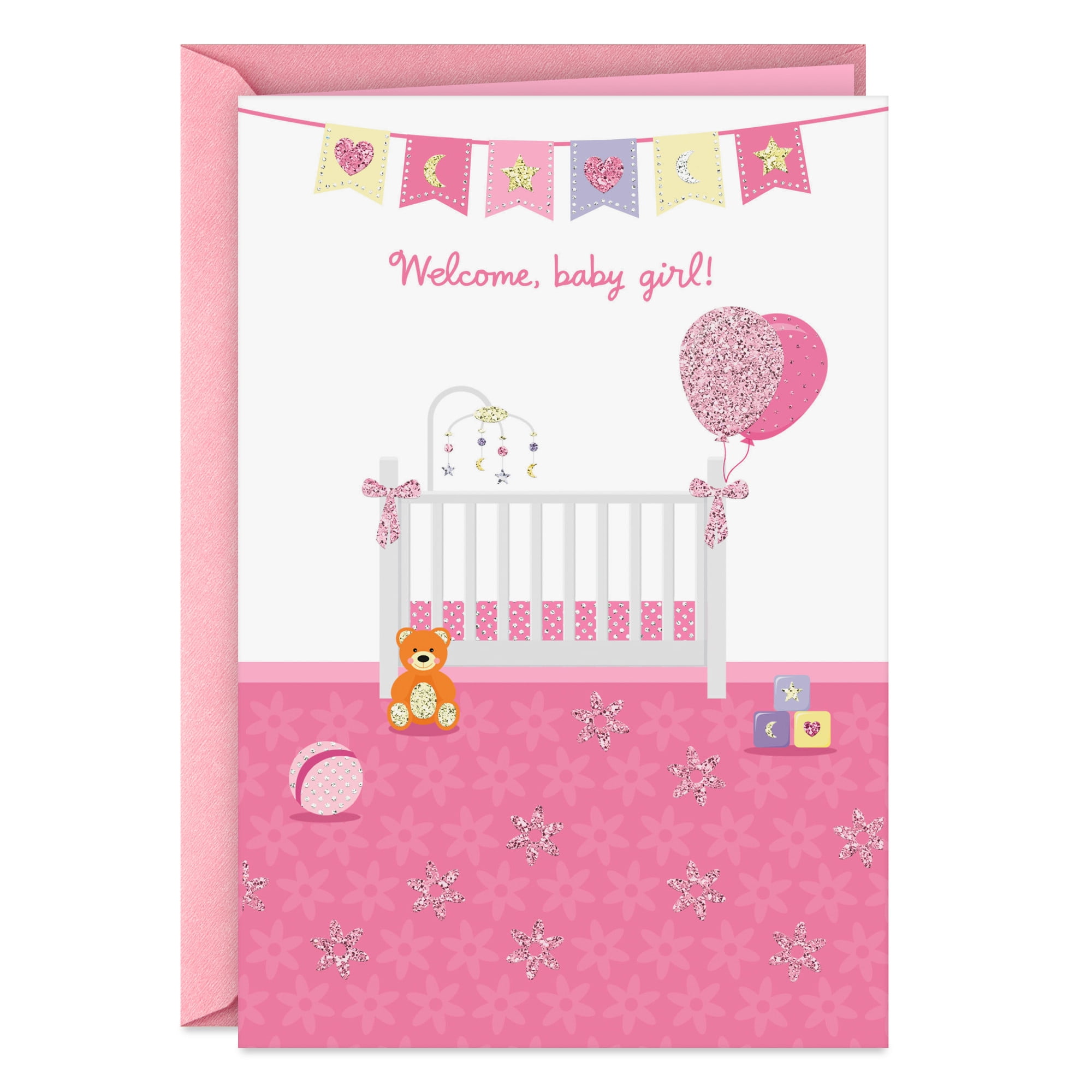 Hallmark New Baby Girl Card (Happy for You and Your Little One)