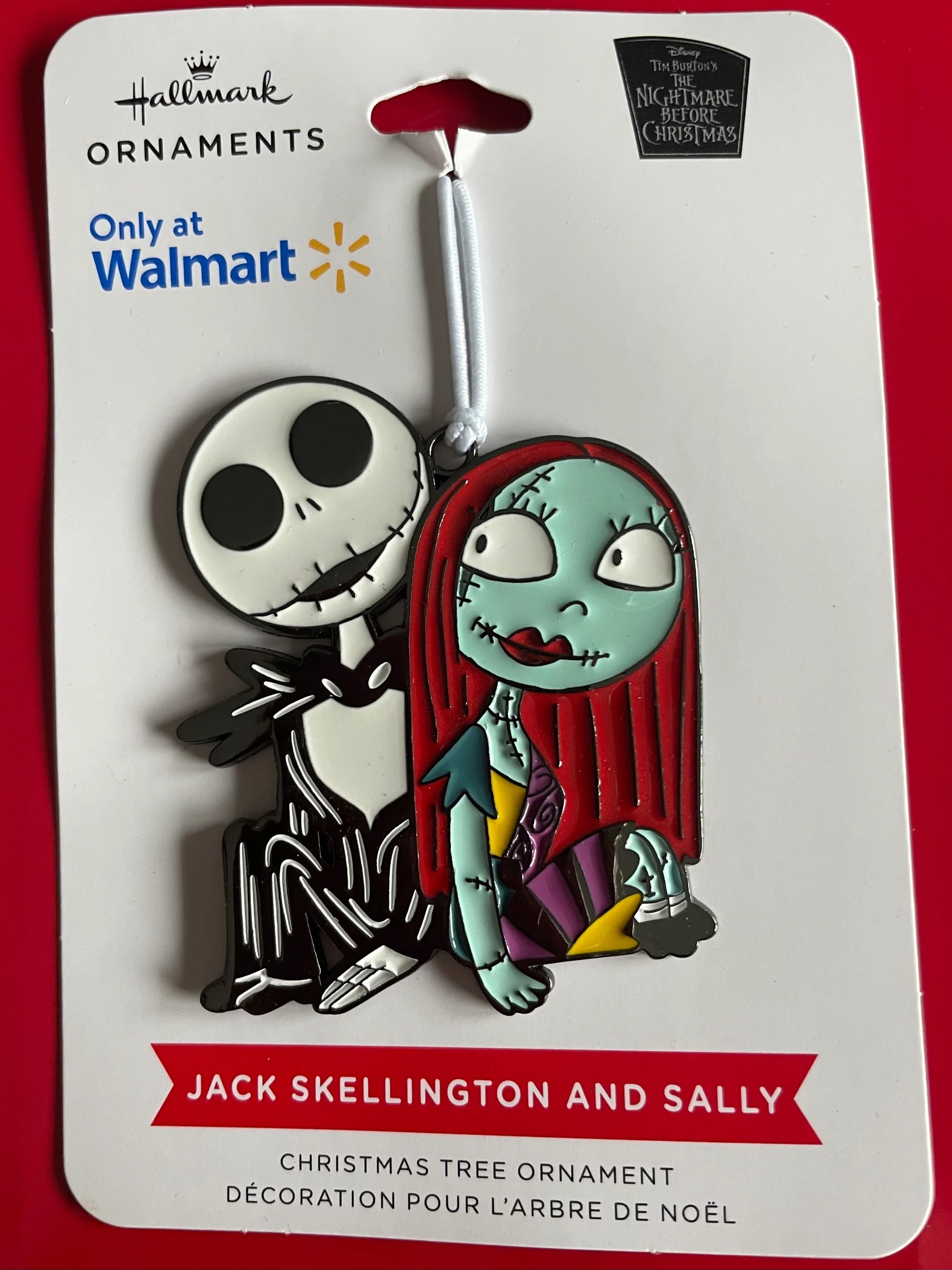 Hallmark Nightmare Before Christmas Jack & Sally Metal Ornament New with Card