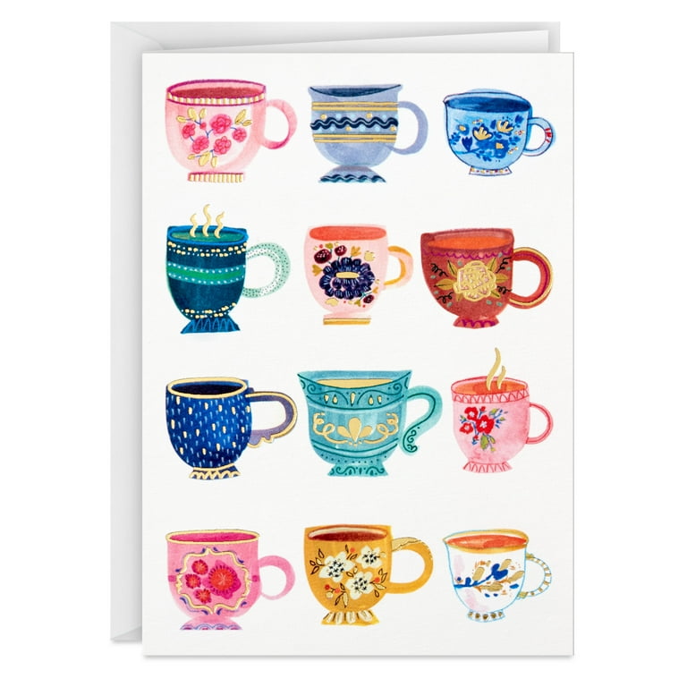 Teacup Florals III- Boxed Blank Note Cards -15 Cards & Envelopes