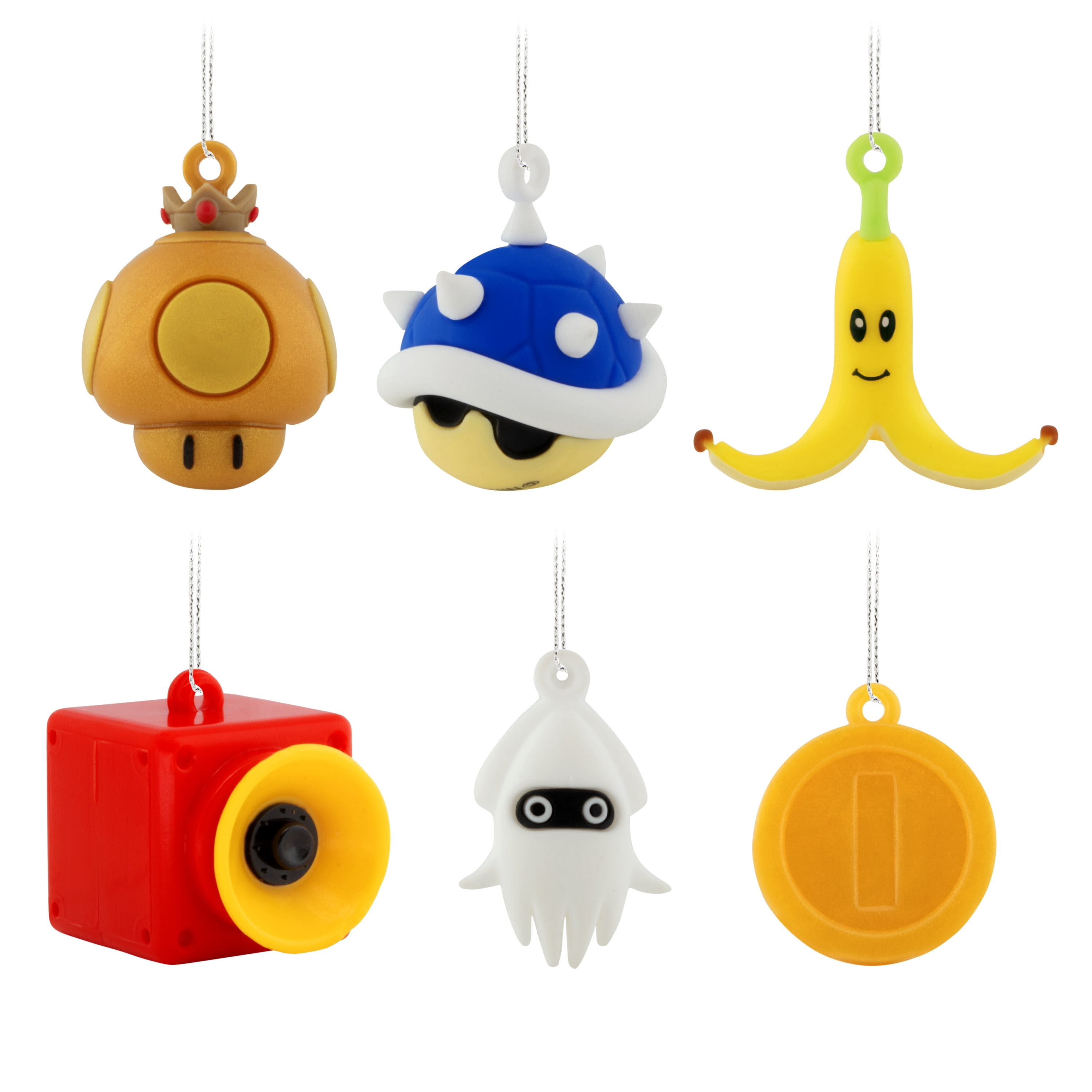 Hallmark Mini Ornaments (Nintendo Mario Kart, Shattrprf), Set of 6, 1 Count
