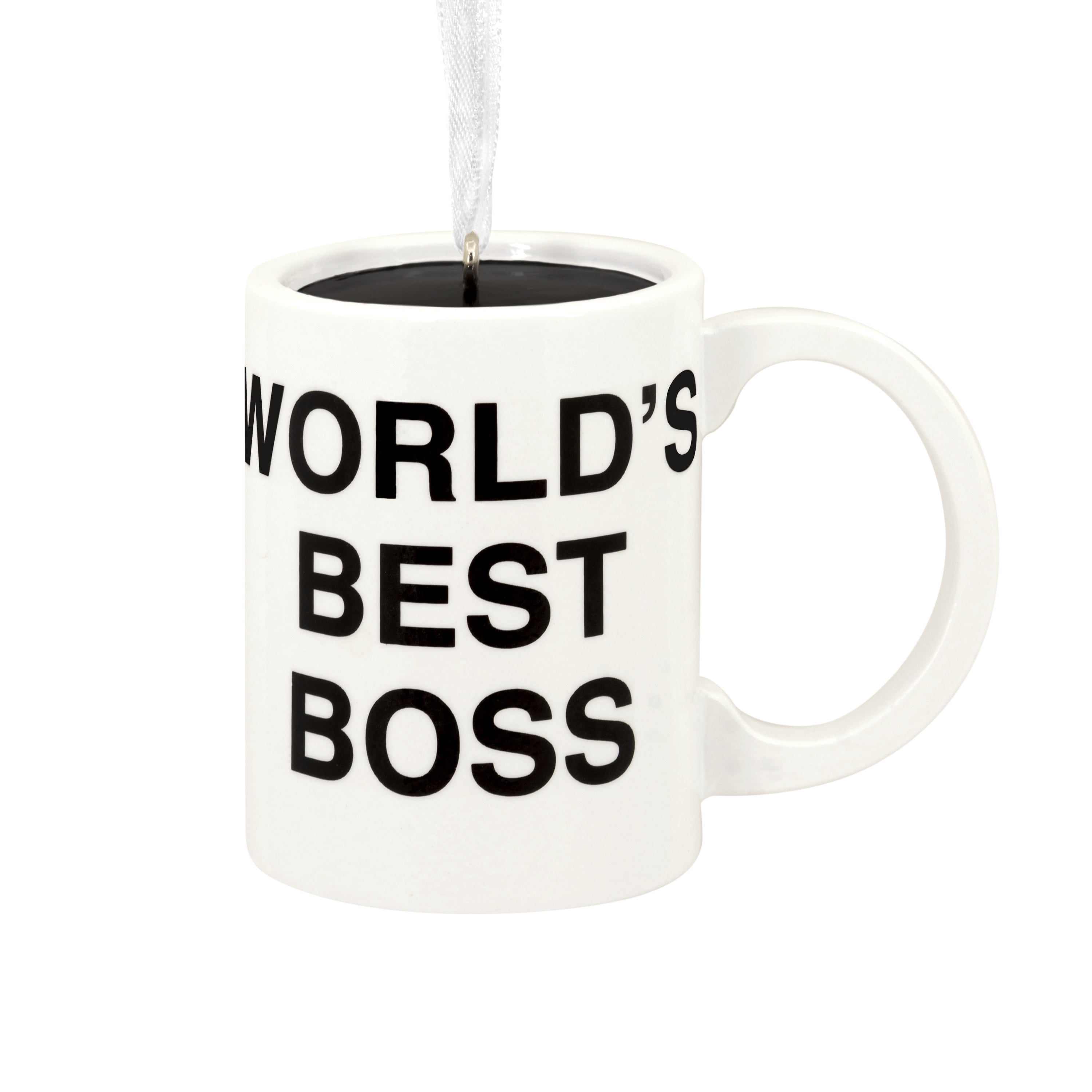 Hallmark Christmas Ornament (The Office World's Best Boss Mug), 1 Count