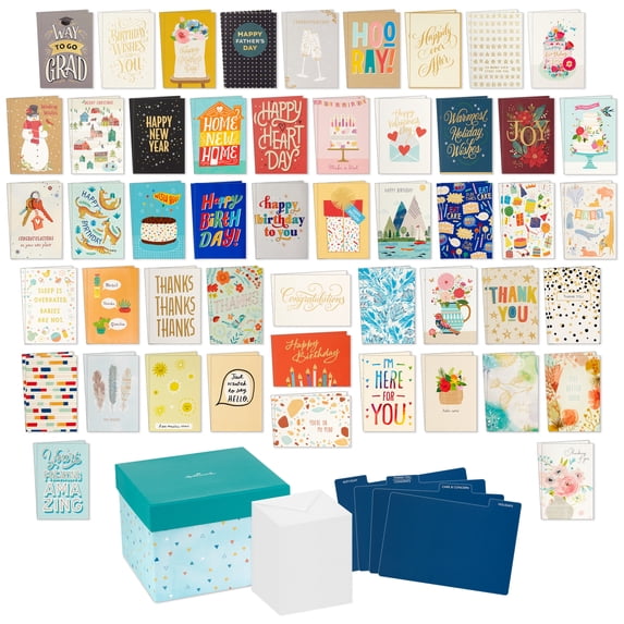 Hallmark Assorted All Occasion Blank Greeting Cards Pack of 100 with ...