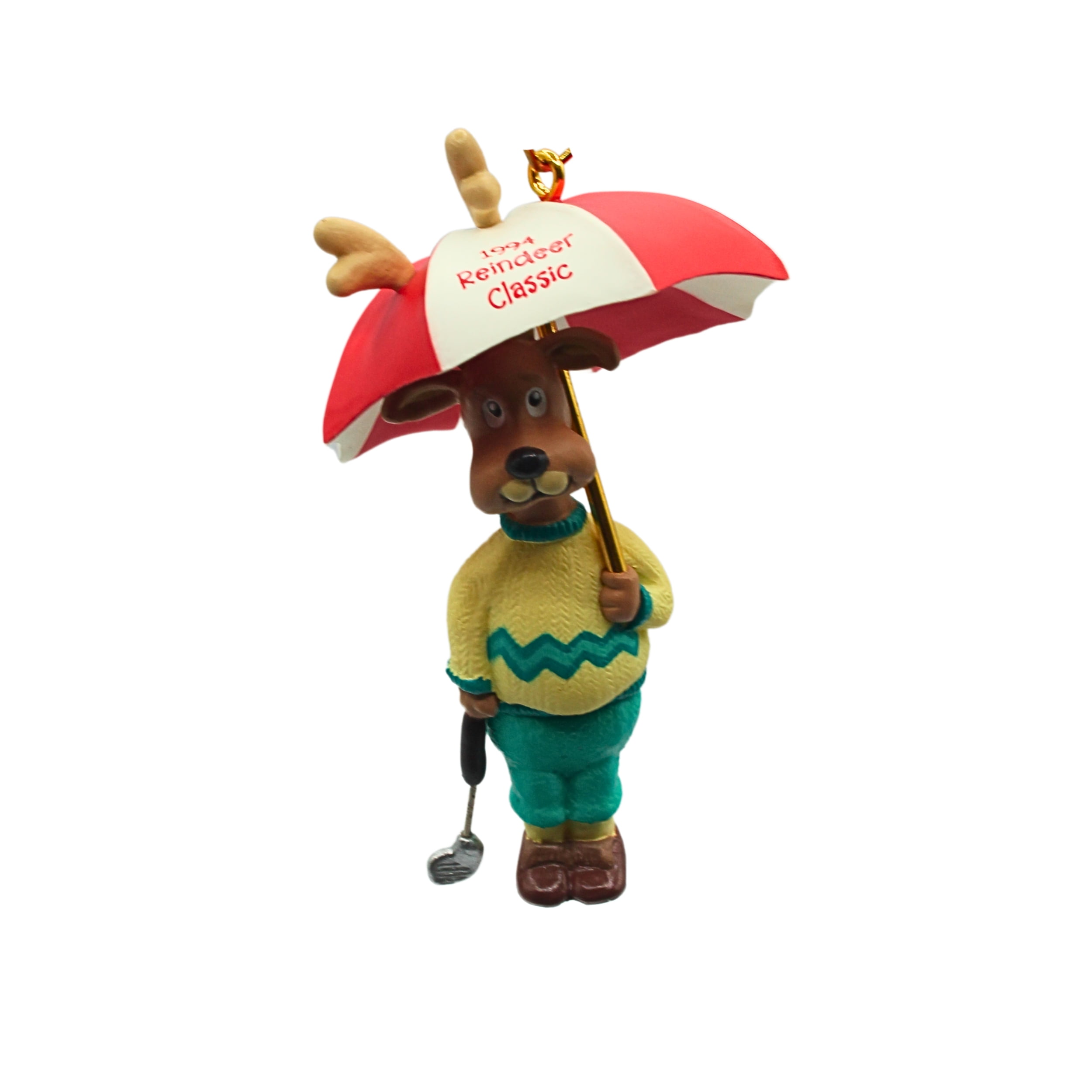 1994 Hallmark Keepsake Dated Reindeer Pro Golf Ornament NIB NEW IN BOX