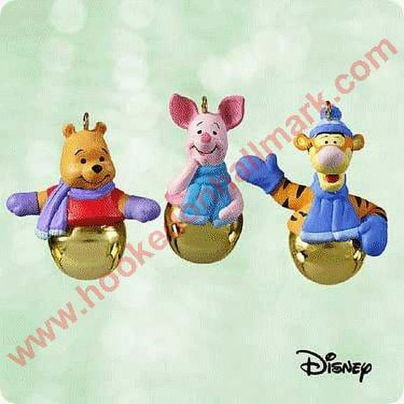 Hallmark Ornament 2003 Ring a ling Pals - Winnie the Pooh MINIATURE set of 3
