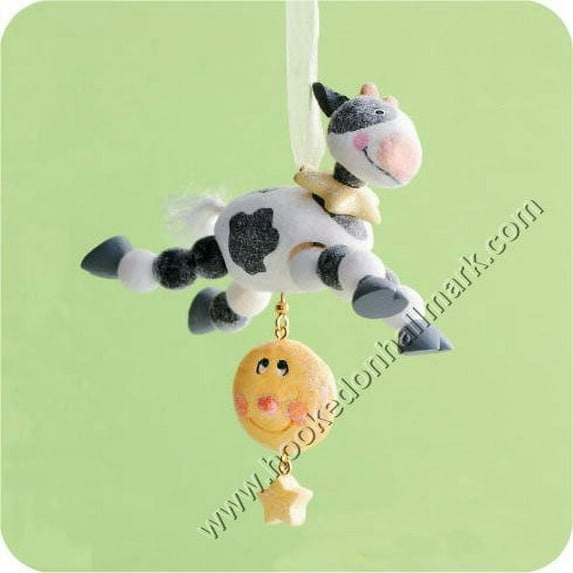 Hallmark Ornament 2008 Hey Diddle Diddle - The Cow Jumped Over the Moon - with Motion