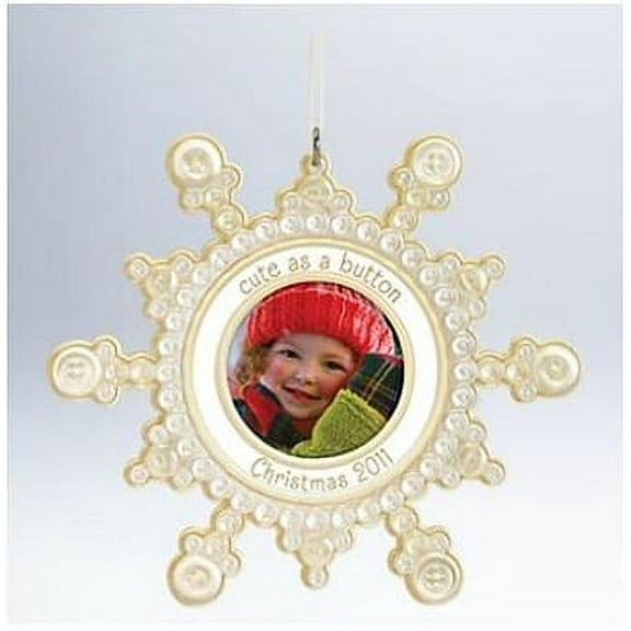 Hallmark Ornament 2011 Cute As A Button, Photoholder